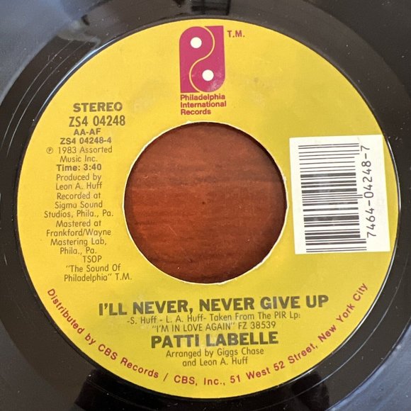 PATTI LABELLE I'll Never Give Up & If Only You Knew 45 RPM Vinyl Record - Picture 3 of 5
